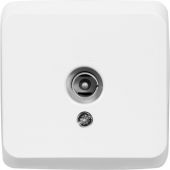 Фотография розетка tv 0.7в коннектор открыт.установка schneider electric этюд бел.