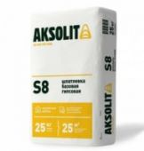 Шпатлевка гипсовая базовая Aksolit S8 25кг фото