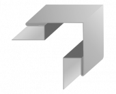 Планка угла наружного сложного 75*75*3000 RAL 7004 фото