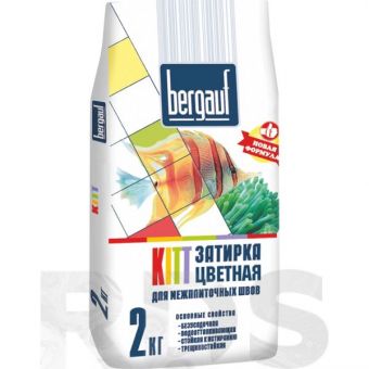 Затирка для межплиточных швов Bergauf  Kitt 2кг бежевая фотография