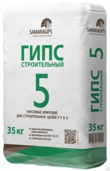 Гипс строительный Г-6 (30 кг) фотография