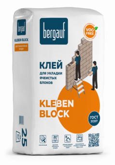 Клей для укладки ячеистых блоков Bergauf Kleben Block 25кг (Бергауф)под.56 фотография