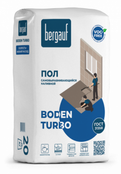Пол наливной самовыравнивающийся Bergauf Boden Turbo 20кг (под.64шт) фотография
