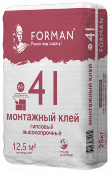 Клей монтажный FORMAN 41 25кг/под.56 фотография