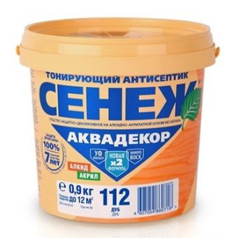 Фотография сенеж аквадекор x2-112 дуб 0,9кг