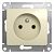 Фотография розетка gsl000241 schneider electric glossa б/зазем.контакта,беж. с рамкой
