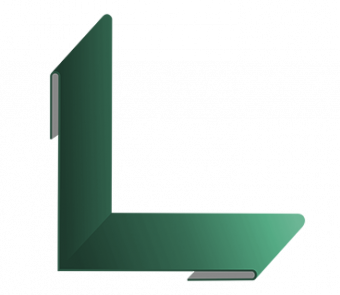 Планка угла внутреннего 50*50*3000 RAL 6005 фото