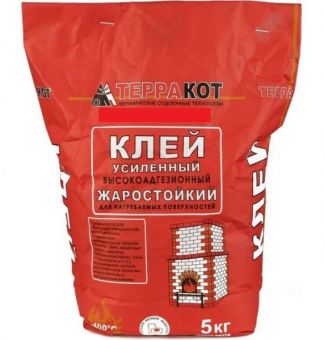Клей жаростойкий усилен.Терракот 5кг фотография