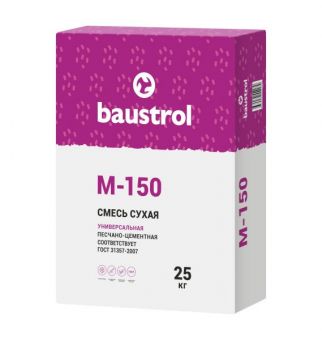 Цементно-песчаная смесь М-150 BAUSTROL (25 кг) фотография