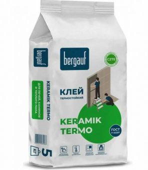 Клей термостойкий Bergauf KERAMIK TERMO 5кг фотография