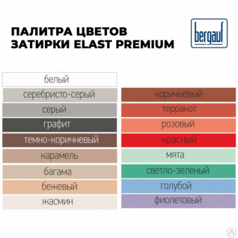 Затирка для межплиточных швов до 10мм Bergauf Elast Premium 2кг белая фотография