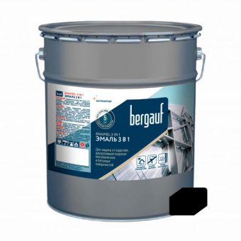 Фотография грунт-эмаль бергауф enamel 3в1 черная 22 кг 