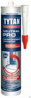 Фотография герметик силиконовый tytan professional neutral pro 280 мл прозрачный																			