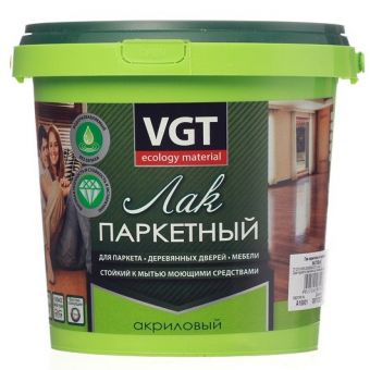 Фотография лак  паркетный акриловый вгт (2,2 кг)