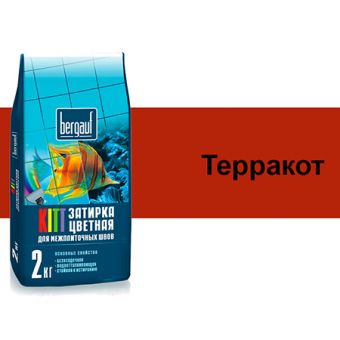 Затирка для межплиточных швов Bergauf Kitt терракот 2кг  фотография