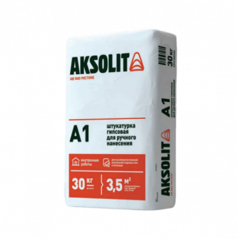 Штукатурка гипсовая Aksolit А1 /30кг,под.40 шт фотография