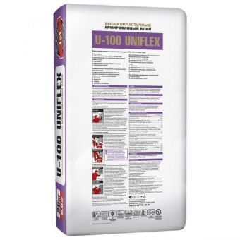 Клей для плитки UNIS UNIFLEX U-100 25 кг/под.48 фотография