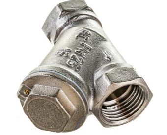 Фотография фильтр сетчатый для воды valfex 1/2" вр/вр латун. под пломбу никел.(120/30)