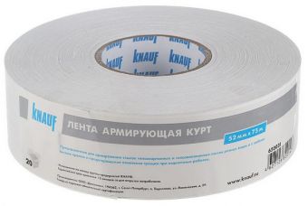 Фотография лента армирующая для стыков гипсокартона howard 50мм*50м   