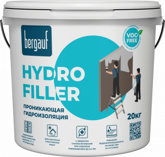 Фотография проникающая гидроизоляция hydro filler  20кг  bergauf