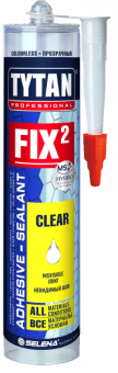 Фотография клей-герметик tytan professional fix2 clear прозрачный 290мл