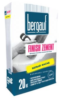 Шпаклевка Финишная Bergauf Finish Zement на белом цементе 20кг фотография