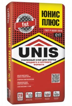 Клей для плитки UNIS Plus 25 кг фотография
