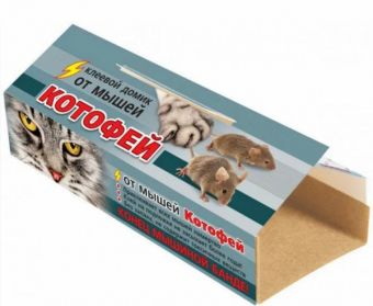 Фотография клеевая ловушка-домик котофей евро от мышей
