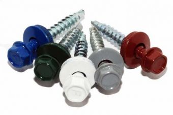 Фотография саморез кровельный 4,8х35 ral 5005