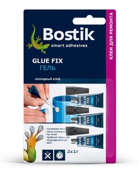 Фотография клей-гель секундный bostik glue fix 3x1г 