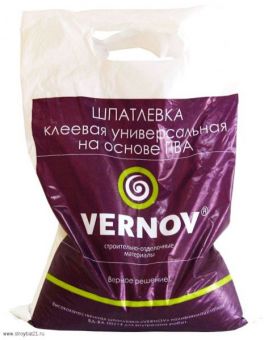 Шпатлевка VERNOV на основе ПВА 3кг фотография