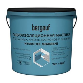 Фотография мастика гидроизоляционная бергауф hydro-tec membrane 7кг