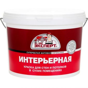Фотография краска интерьерная моющ.для стен/потолков 14кг 