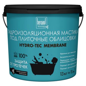 Фотография мастика гидроизоляционная бергауф hydro-tec membrane 7кг