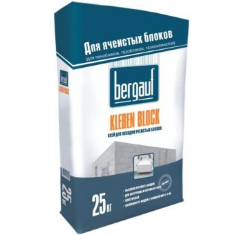 Клей для укладки ячеистых блоков Bergauf Kleben Block 25кг (Бергауф)под.56 фотография