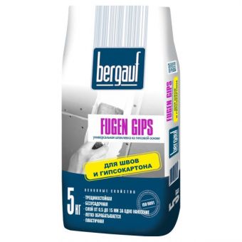 Шпаклевка универсальная Bergauf Fugen Gips(Бергауф) 5кг(на гипсовой основе) фотография