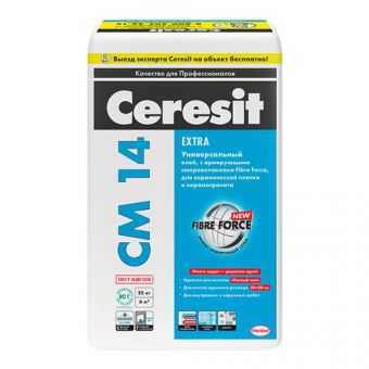 Клей Ceresit CM14 Extra для плитки 25кг фотография