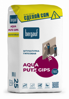Штукатурка гипсовая Bergauf Aqua Putz Gips 25кг (Бергауф)для влажного помещения фотография